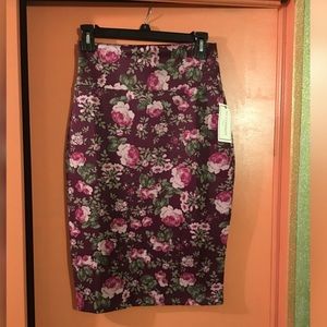 Purple Flowerful skirt.